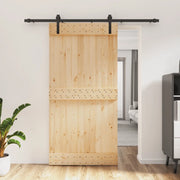 Porta Scorrevole con Set Hardware 100x210cm Legno Massello Pinocod mxl 70148