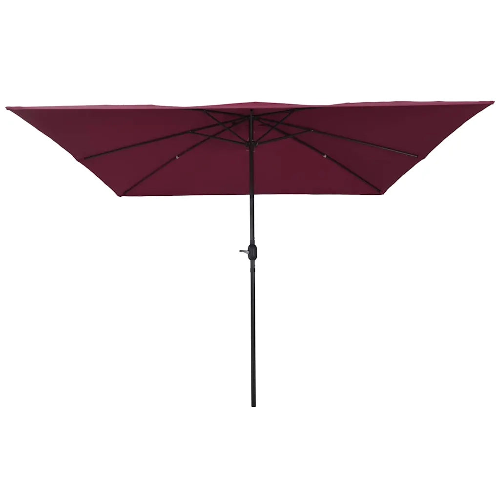 Ombrello da giardino Rosso Bordeaux 295 x 295 x 245 cm 42003656