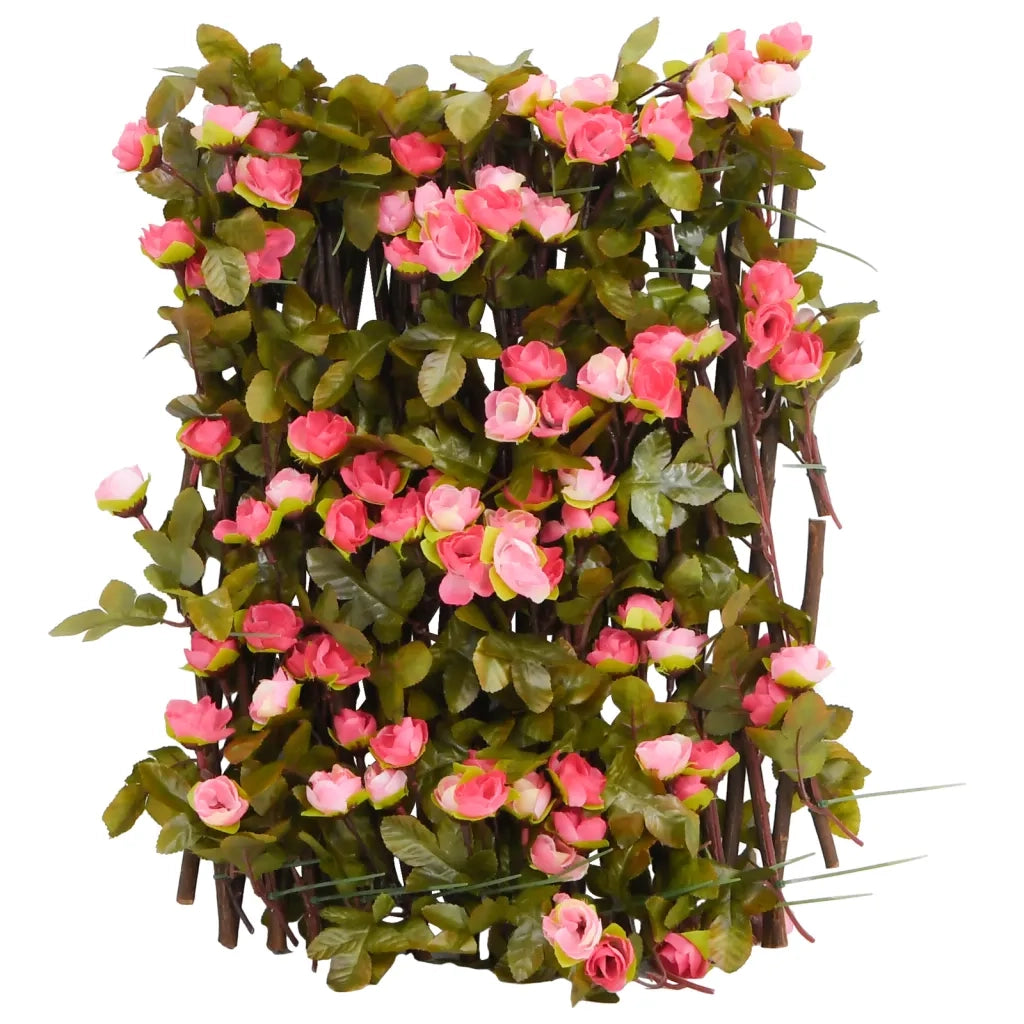 Traliccio Edera Artificiale Espandibile 5pz Rosa Scuro 180x20cm 366577
