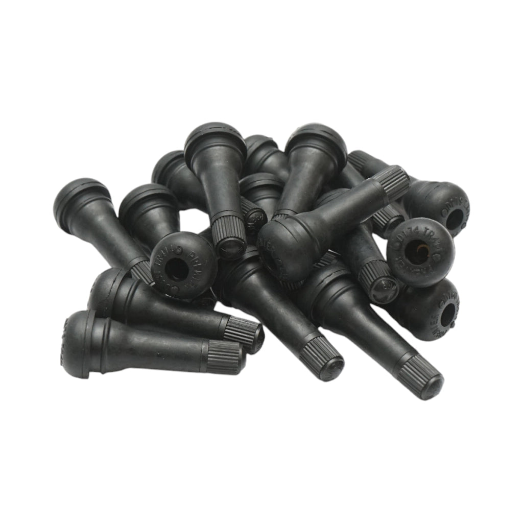 Set di 100 valvole per ruote tubeless TR414 EPDM con inserto metallico in ottone