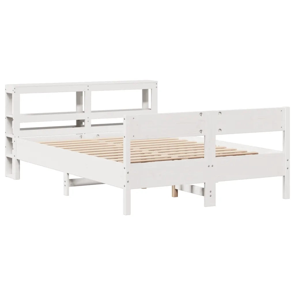 vidaXL Letto senza Materasso Bianco 120x190 cm Legno Massello di Pino