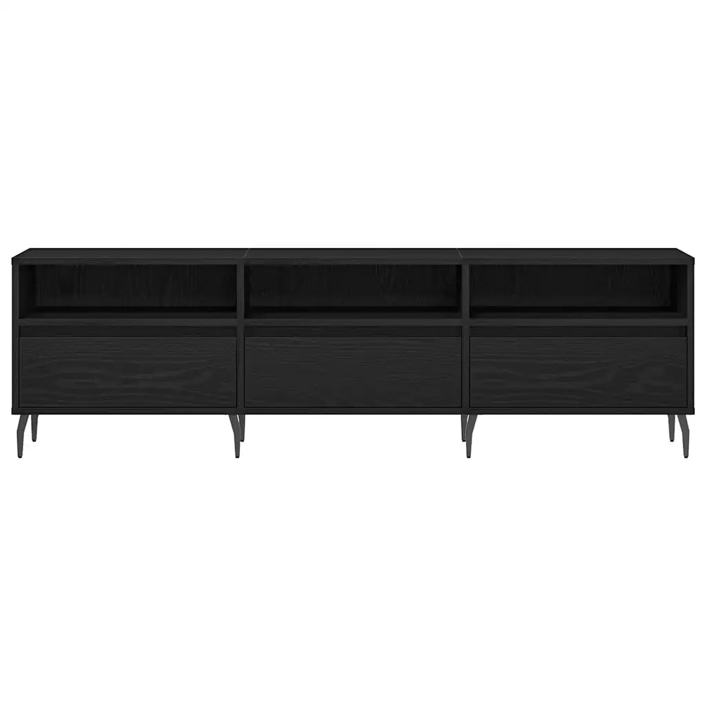 Mobile TV | Armadietto TV | Mobile Porta TV Rovere Nero 150 x 30 x 44,5 cm Legno multistrato