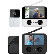 Trade Shop - Videocitofono Wireless Telecamera Schermo Ips 4,3" Visione Notturna Audio Bidirezionale -