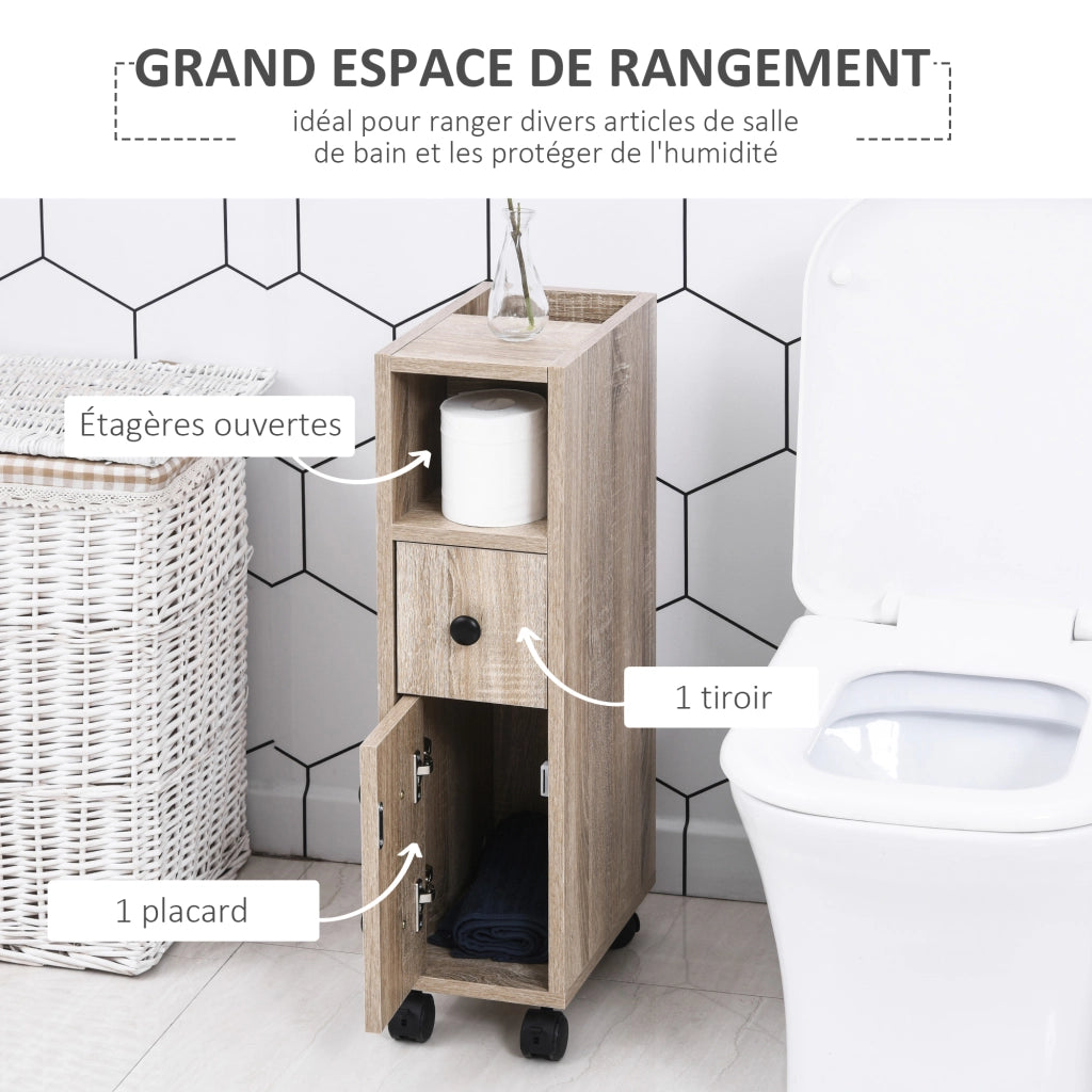 Porta Carta Igienica ¨C zephmum ¨C 3 Ripiani Legno Rovere