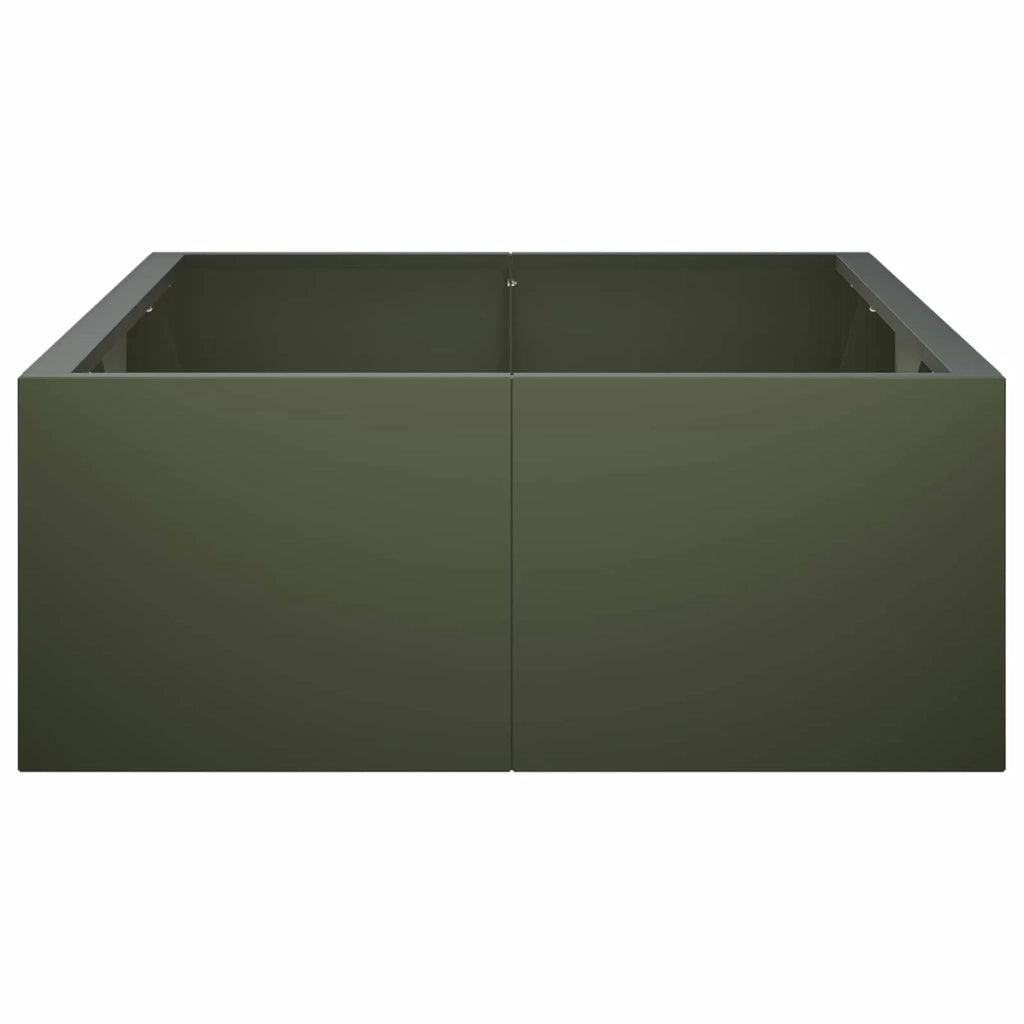 Muro di contenimento 6 pz 200 x 100 x 30 cm Acciaio Verde Oliva 3449222