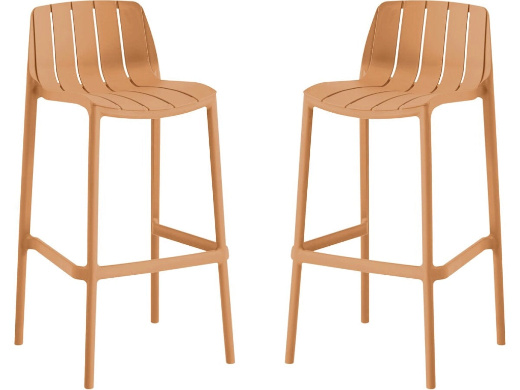 Set di 2 seggioloni da giardino impilabili "Vaena" - Arancione