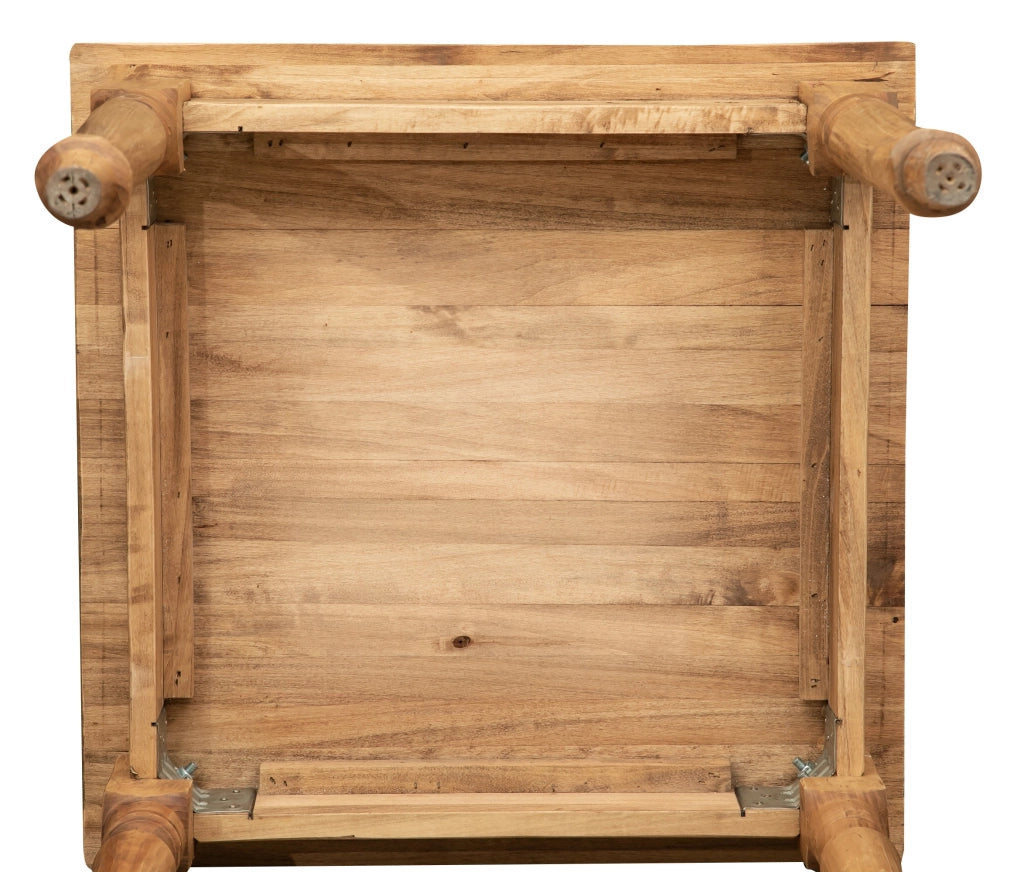 Biscottini Tavolo fisso Country in legno massello di tiglio. Made in Italy quadrato