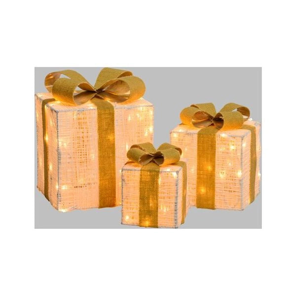 Decoro lotti 68254 set 3 pacchi led luce fissa