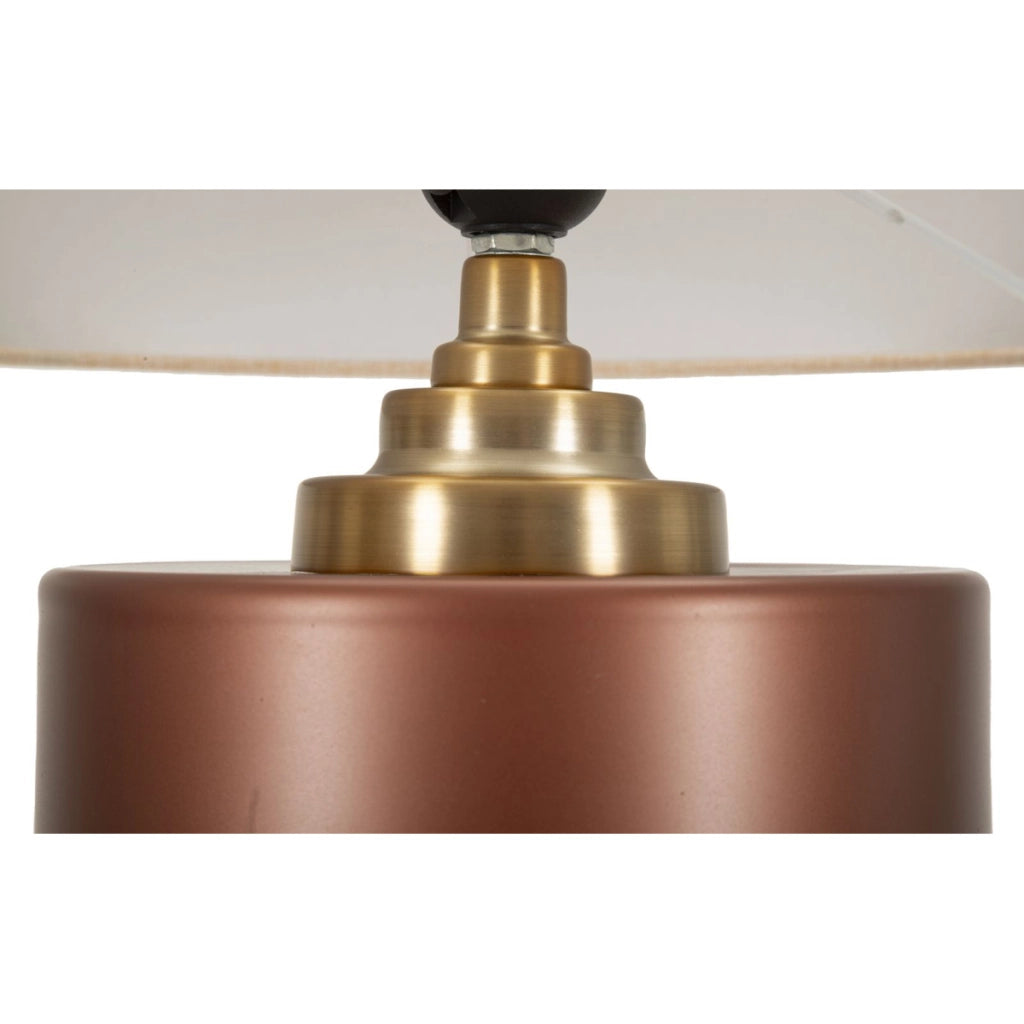 Lampada da Tavolo VKH726, Marrone, Vetro, 69,5x40,5x40,5 cm