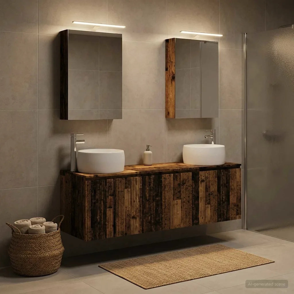 Set di Armadi da Bagno 5 pcs Legno antico Legno ingegnerizzato 3406517