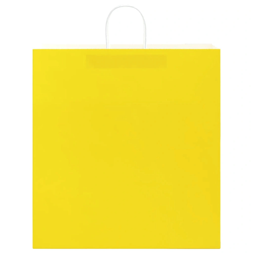 Sacchetti di Carta 50 pz con Manici Gialli 45x17x48 cm