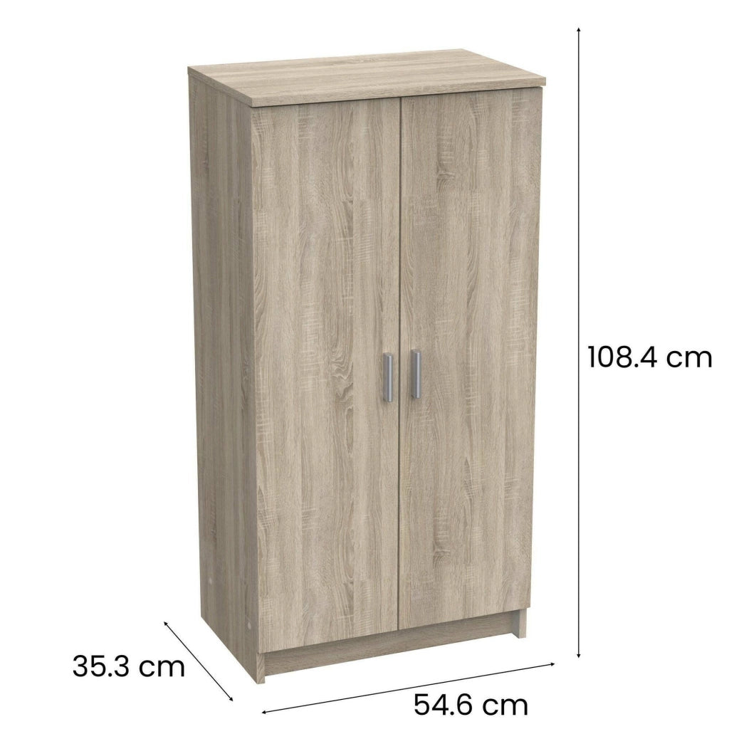 Mobile Portascarpe Abram, Scarpiera 6 Ripiani, 35.3x54.6x108.4h cm Marrone Rovere