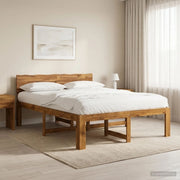 Letto matrimoniale con testiera ROSTOCK Naturale 152 x 203 cm 3405508