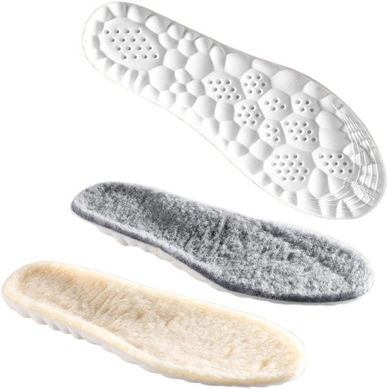 Due paia di calze interne in lana, calze interne in lana spessa, calze interne calde, assorbenti di sudore, assorbenti di shock, calze interne comode e soffici, unisex, beige + grigio, EU 45-46