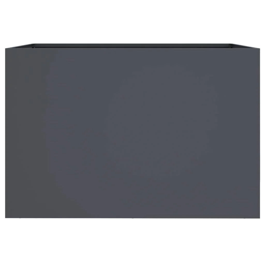 Fioriera rialzata per piante fiori terrazza giardino 62 x 40 x 39 cm acciaio antracite 02_0037752