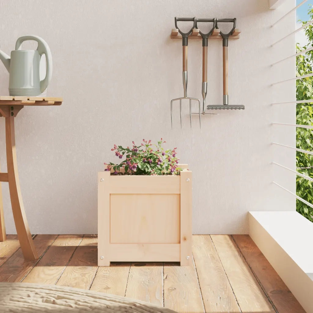 Fioriera da Giardino 31x31x31 cm in Legno Massello di Pino 837394