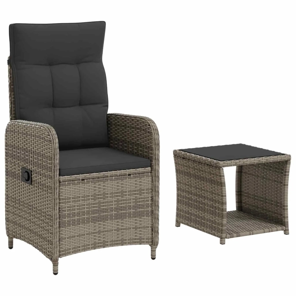 Set Lounge da Giardino 2 pz Grigio e Grigio Scuro 3422362
