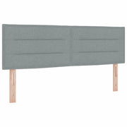 Testiera | Testata LED con strisce LED Grigio chiaro 144 cm Tessuto