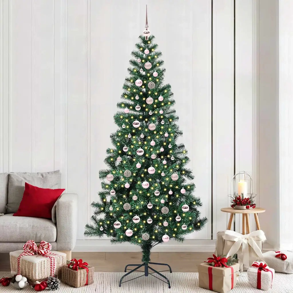 Albero di Natale | Decorazioni natalizie artificiale con luci integrate Verde 240 cm