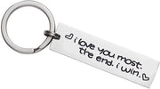 Sostegno per chiavi in acciaio inossidabile con incisione "Ich Liebe Dich Am Meisten" - Regalo di fidanzamento - Scatola per gioielli - Dono romantico