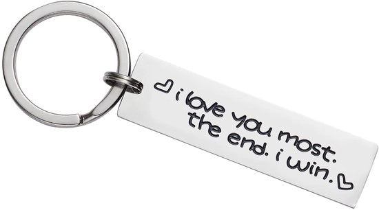 Sostegno per chiavi in acciaio inossidabile con incisione "Ich Liebe Dich Am Meisten" - Regalo di fidanzamento - Scatola per gioielli - Dono romantico