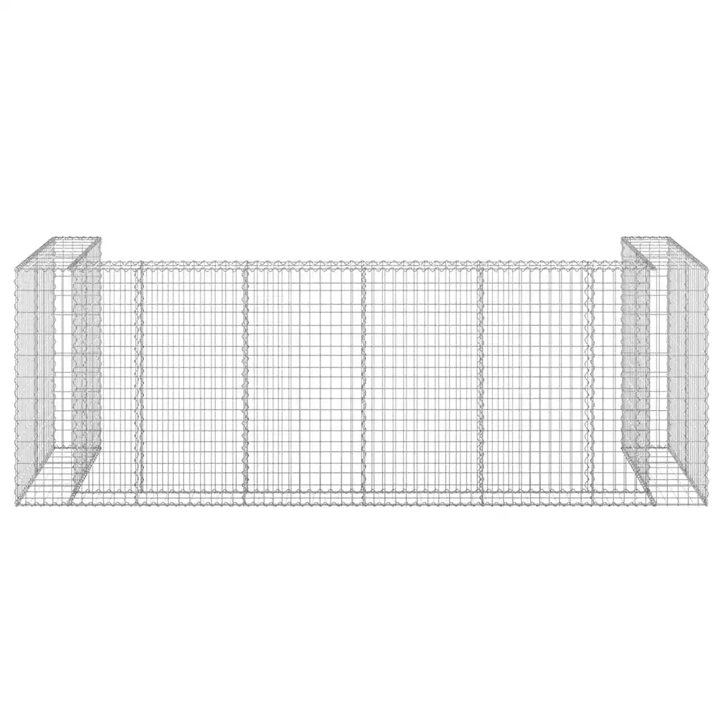 Gabbione per Bidoni in Acciaio Zincato 325x100x110 cm cod mxl 48404