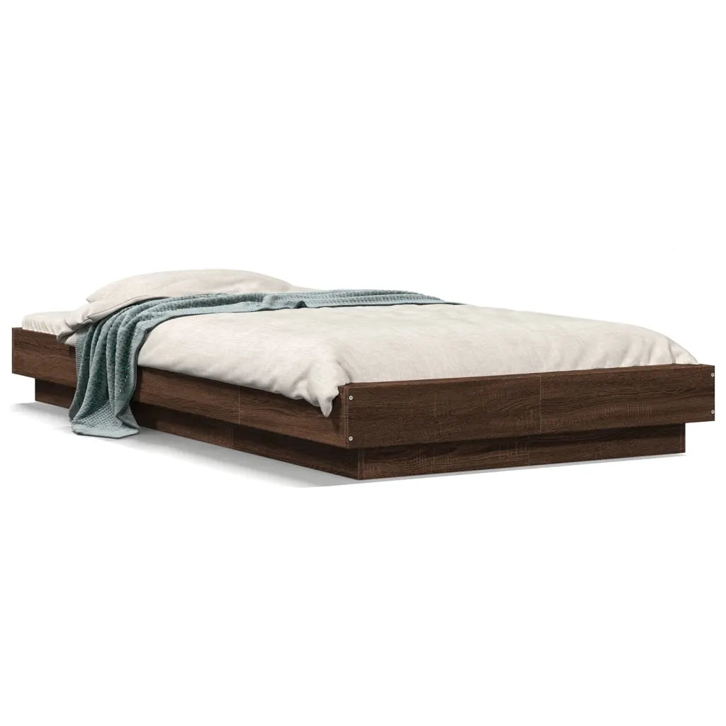 Giroletto-Struttura Letto Rovere Marrone 90x200 cm in Legno Multistrato 758673