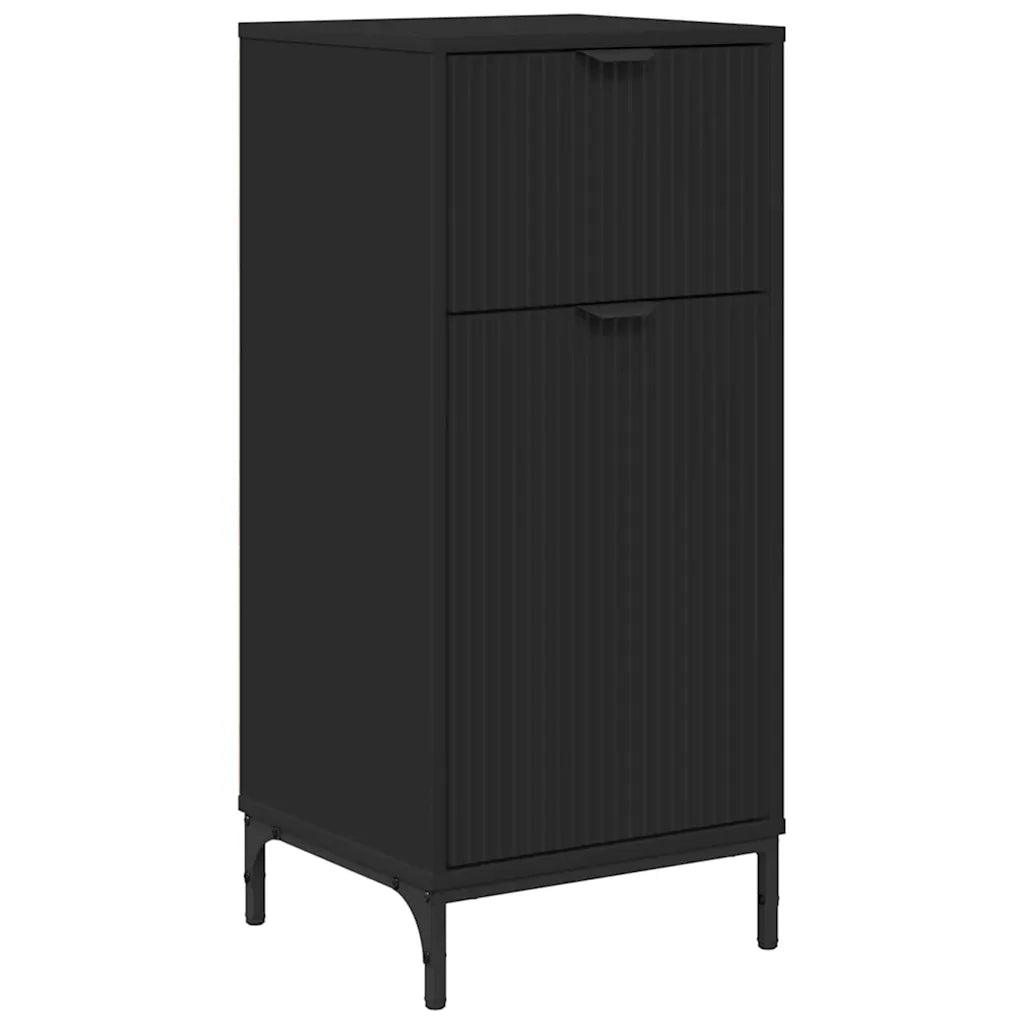 Mobile da Bagno con cassetto con porta Nero 39,5 x 36 x 88 cm 883395