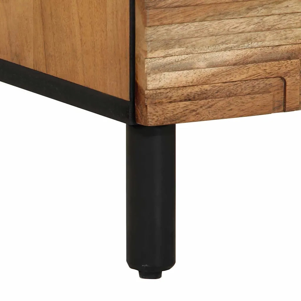 Set di Credenze 2 pcs Naturale Legno di Acacia Massello 3310010