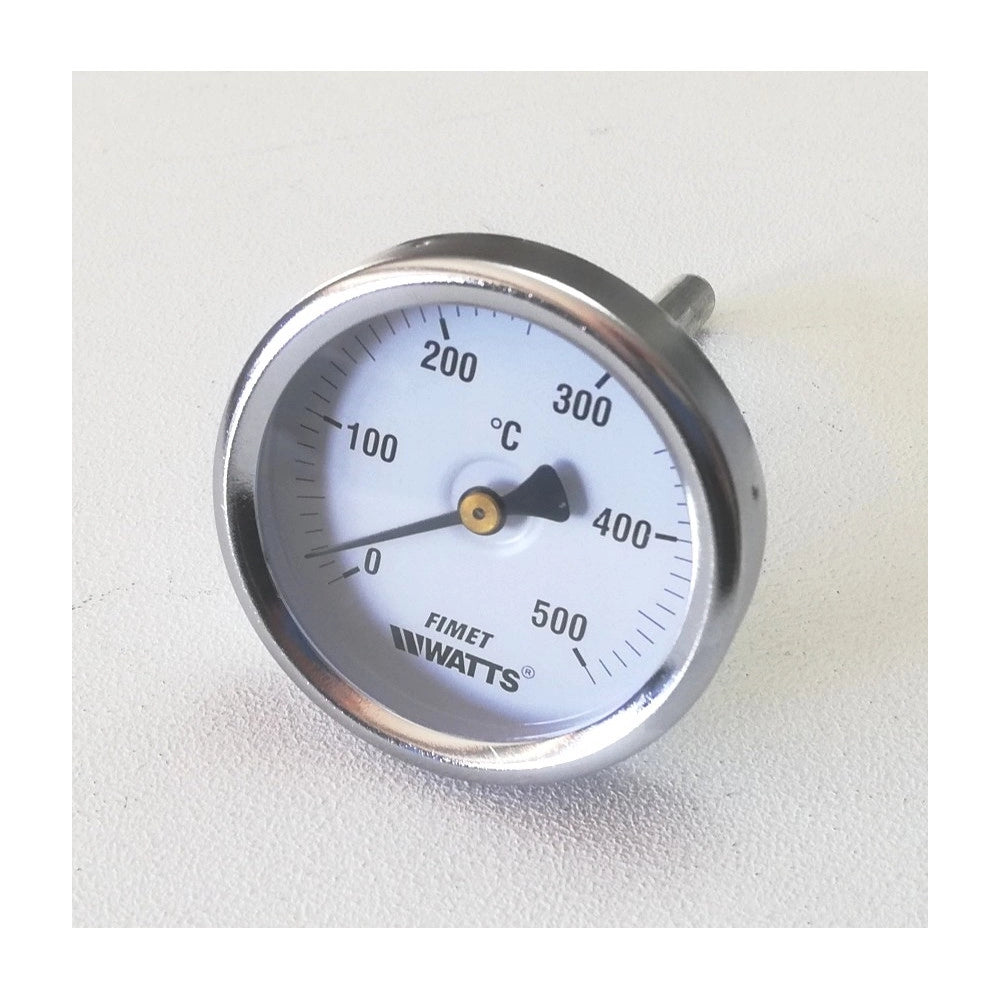 Termometro con stelo da 100mm per canna fumaria 0 - 500°c