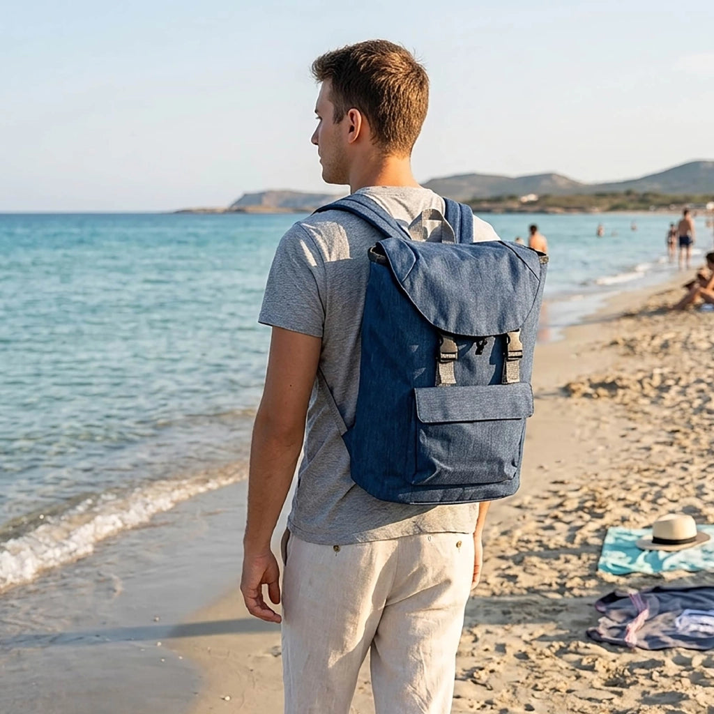 Zaino Frigo Termico Coveri 20 Litri con Rivestimento Isolante Interno Zaino Termico 41x30x16 cm Porta Pranzo e Bevande per Spiaggia Picnic Campeggio Blu