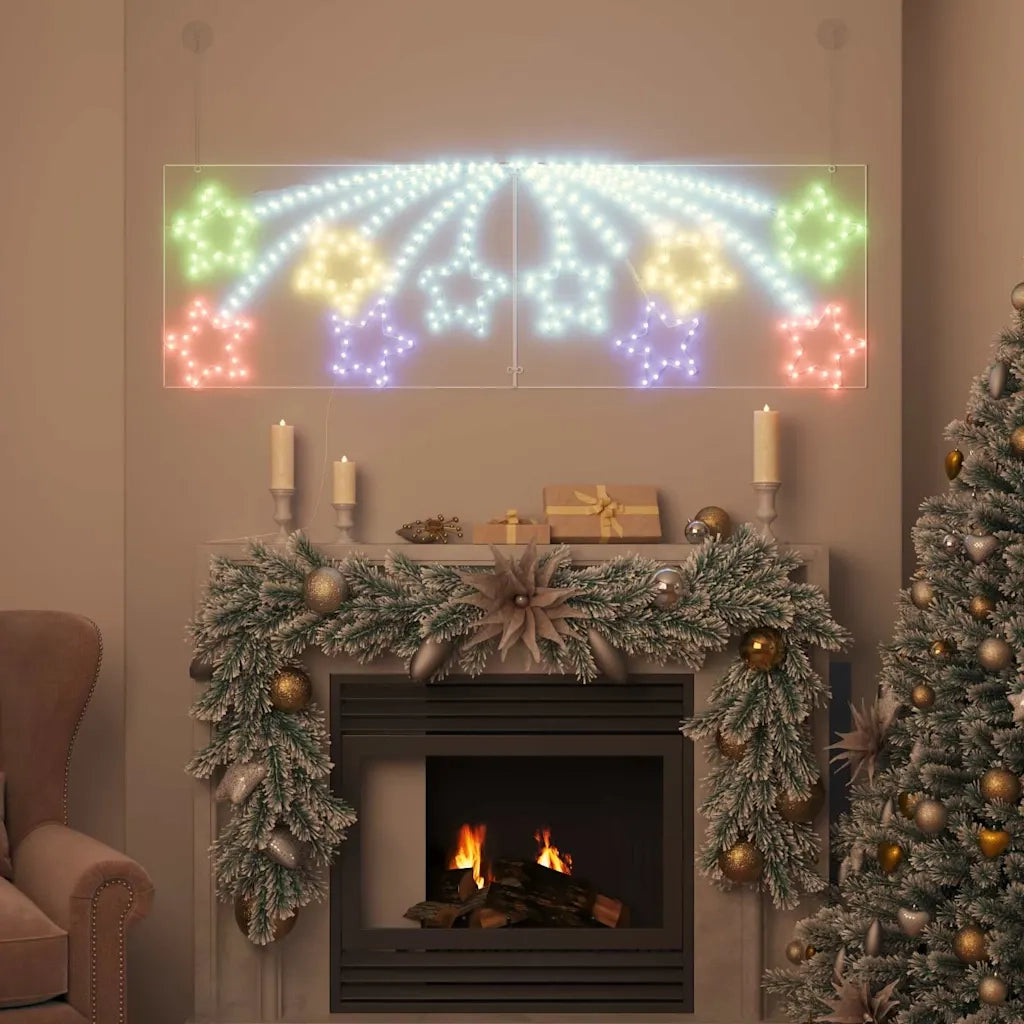 Stella di Natale con 432 LED Multicolore 182 x 58 cm PVC