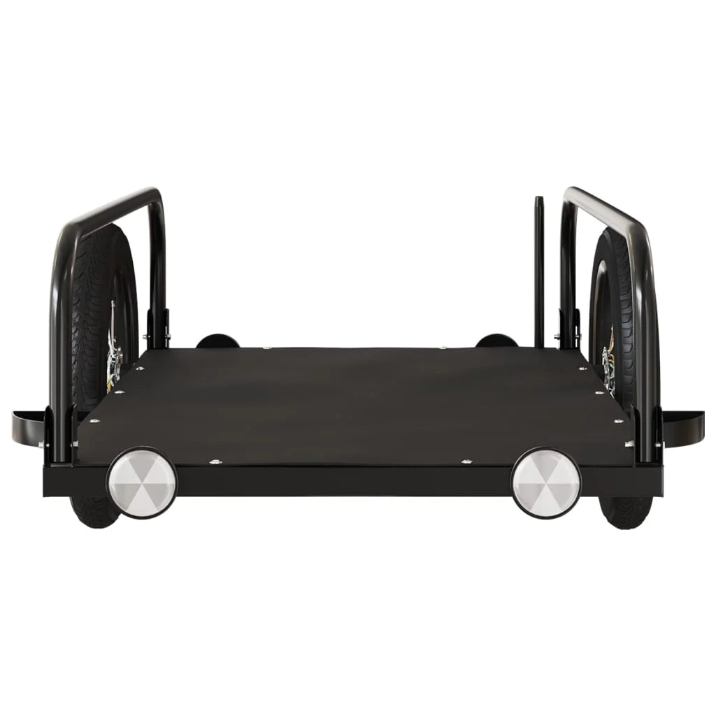 Rimorchio/carrello per il trasporto di biciclette 122 x 53 x 31 cm ferro nero 02_0044060