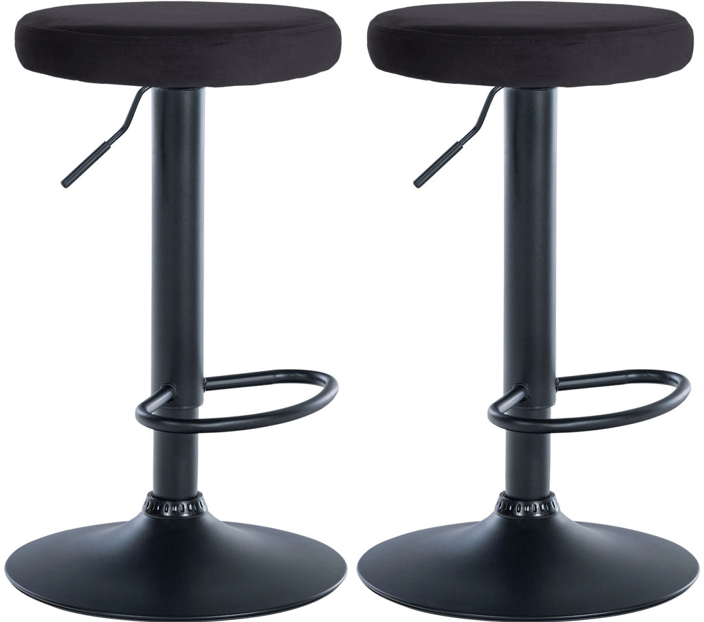 2er Set Barhocker Ponte Samt schwarz