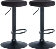 2er Set Barhocker Ponte Samt schwarz