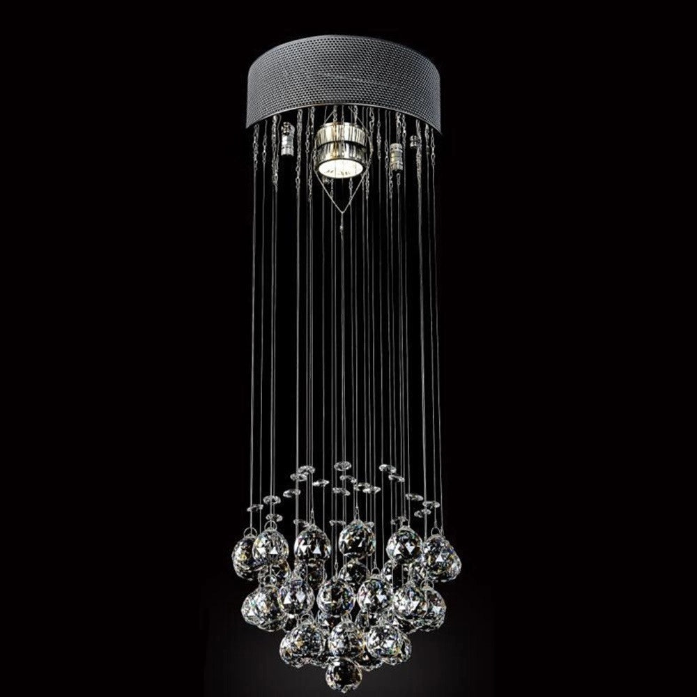 Trade Shop - Lampadario Con Cristalli Goccia Da Soffitto Lampada Gu10 Pendente Sospensione 90620 -