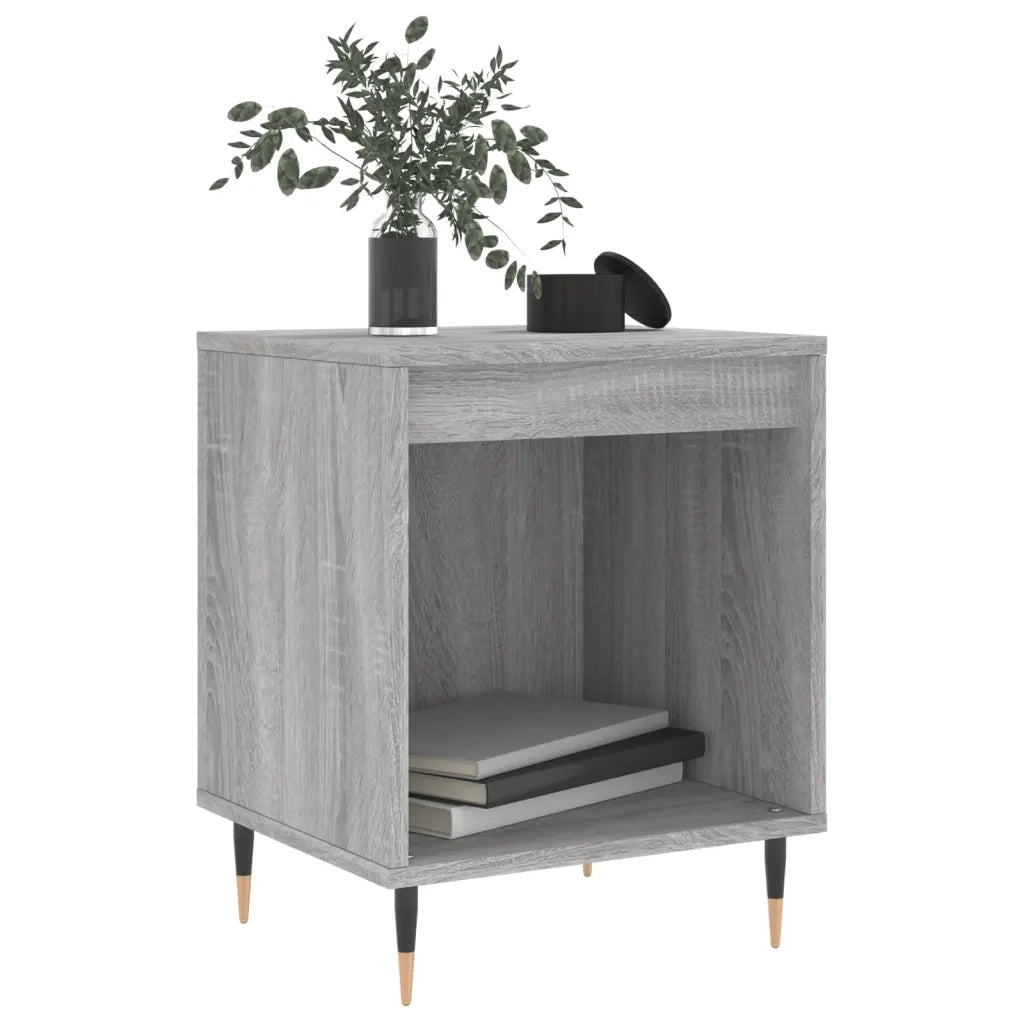 Comodini 2pz-Set di 2 Tavolino da notte Grigio Sonoma 40x35x50 cm in Legno Multistrato 456223
