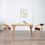Sedie da Pranzo 2 pz Nere in Legno Piegato e Similpelle cod mxl 24649