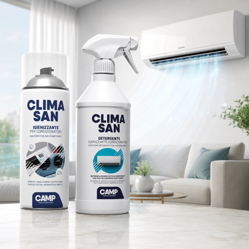 Camp kit climasan detergente spray 750 ml + igienizzante 400 ml