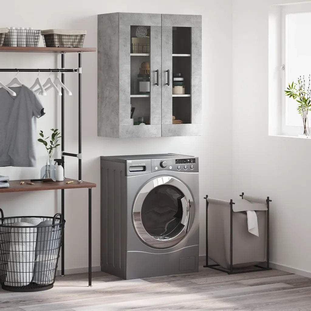 Mobile a Parete Grigio Cemento 69,5x34x90 cmcod mxl 103981
