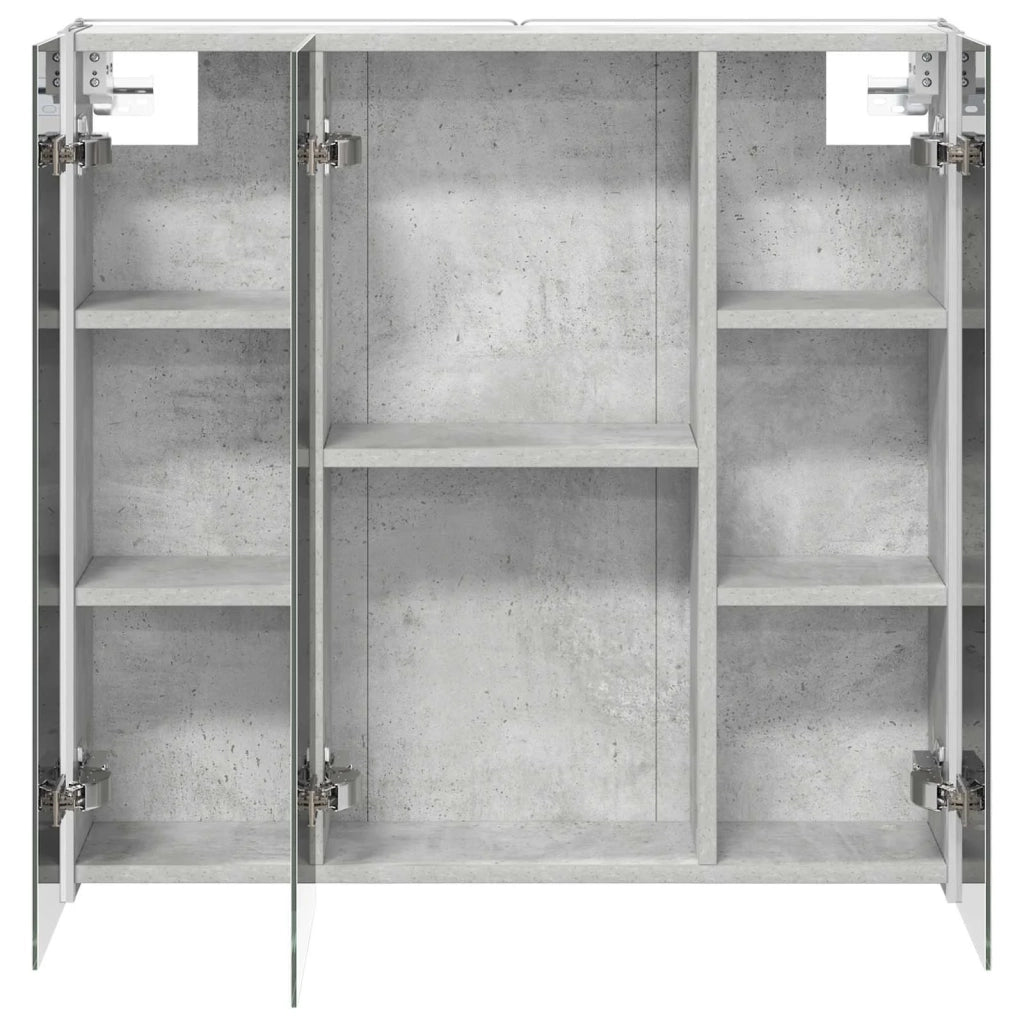 Mobiletto per specchio da bagno con lo scaffale Grigio cemento