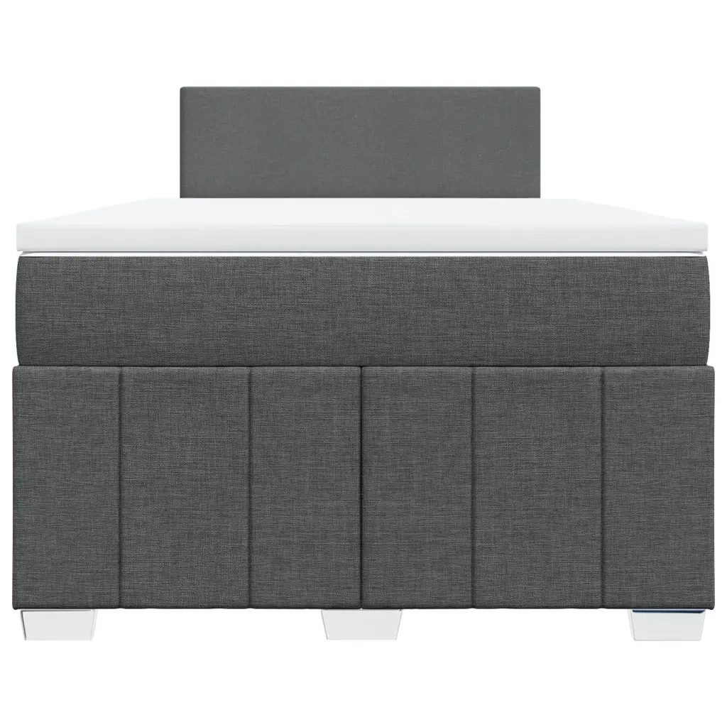 Giroletto a Molle con Materasso Grigio Scuro 120x200 cm Tessuto 3287029