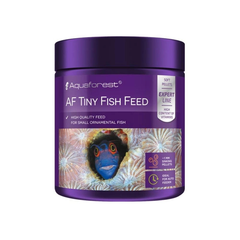 Aquaforest AF Tiny Fish Feed 1mm 120gr - Pellet Affondanti ad Alto Contenuto di Crostacei e Vitamine
