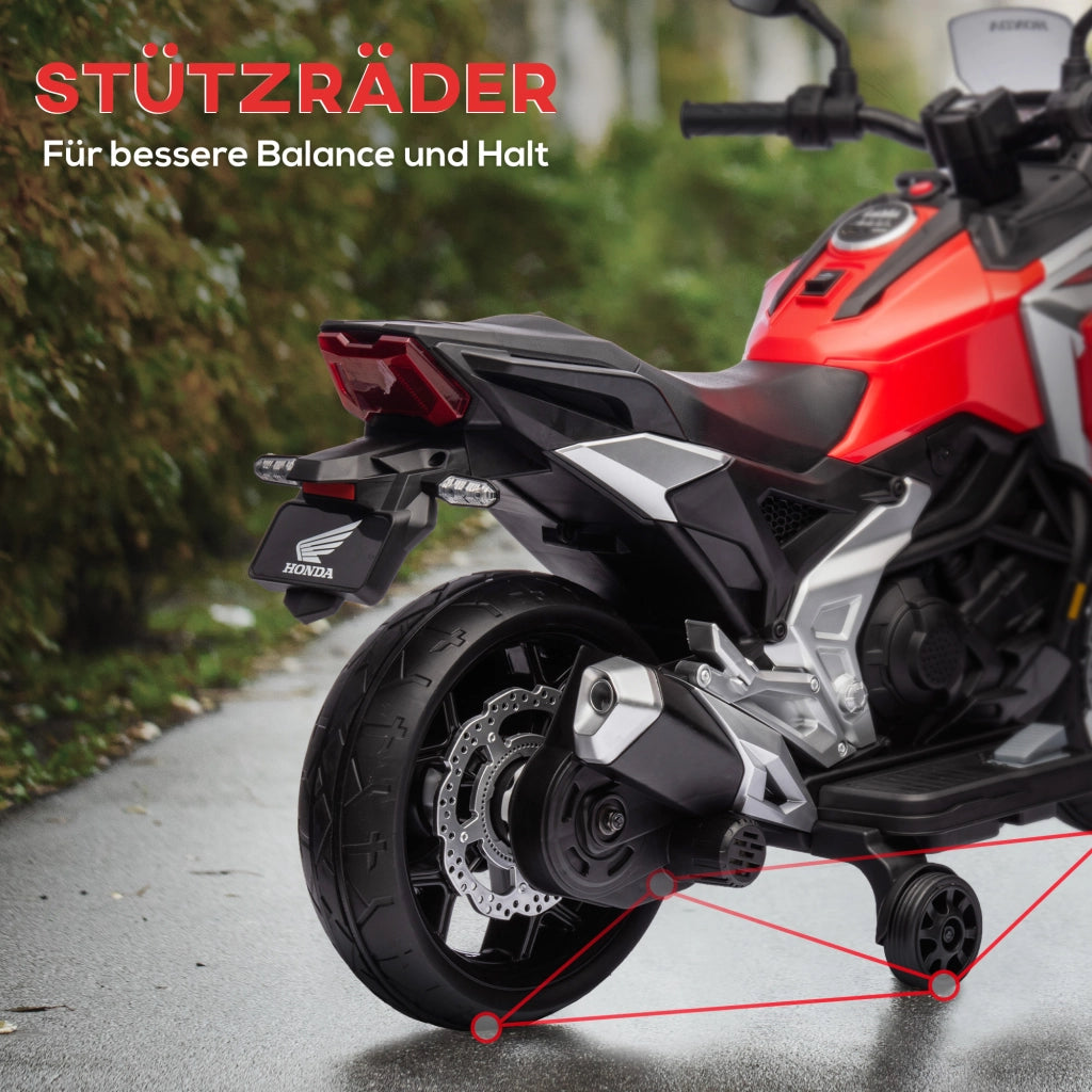 Moto Elettrica per Bambini ¨C Zephmum ¨C Rosso con Luci e Musica