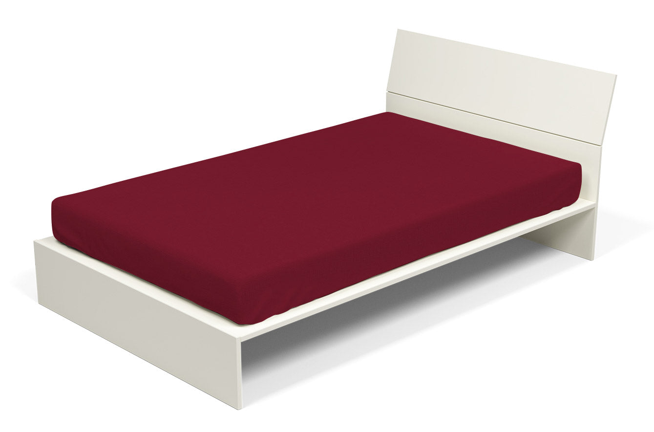 Lenzuolo Sotto con Angoli ed Elastico Tinta Unita Bordeaux Matrimoniale Maxy