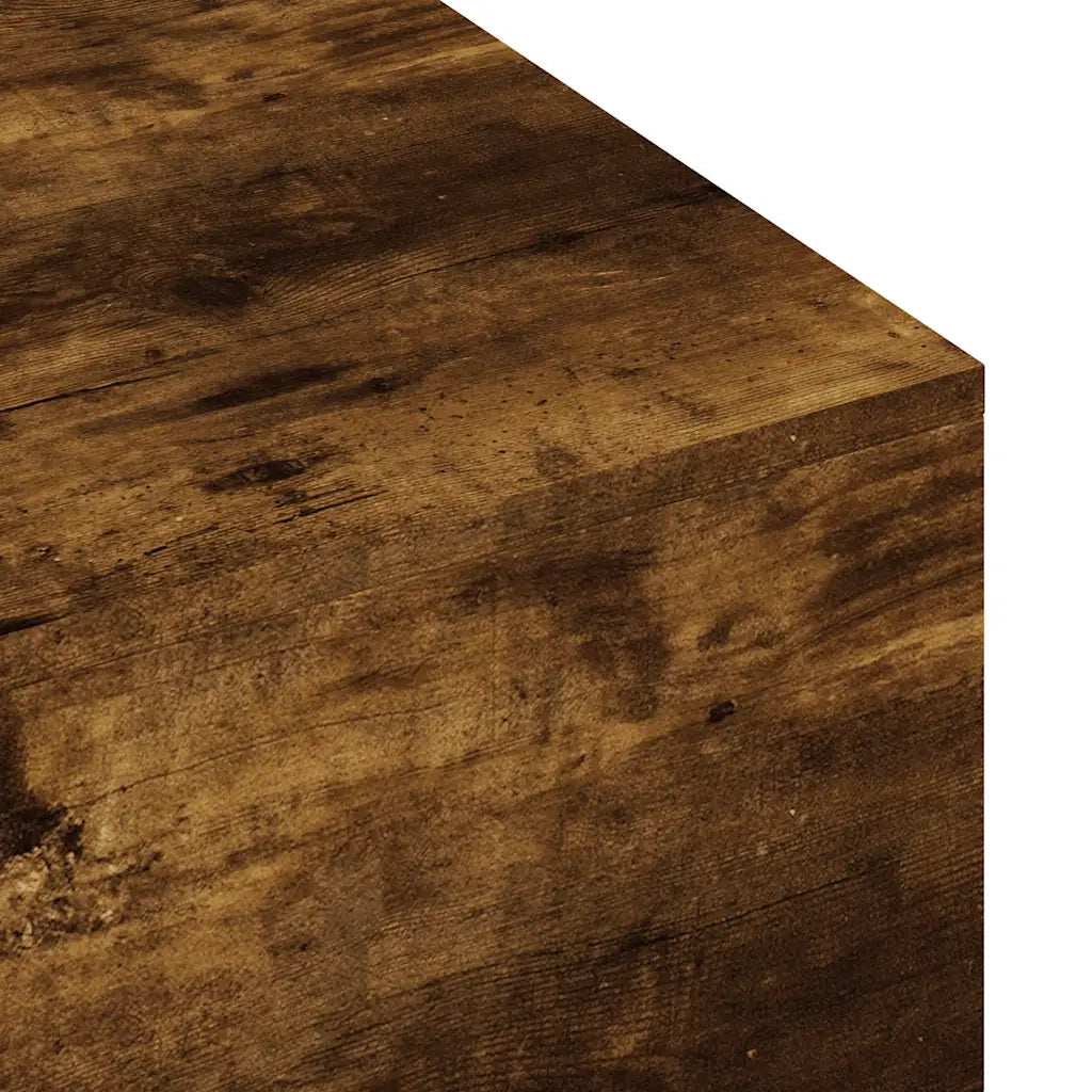 Tavolino da Salotto Rovere Fumo 100x49,5x31cm Legno Multistrato 833893