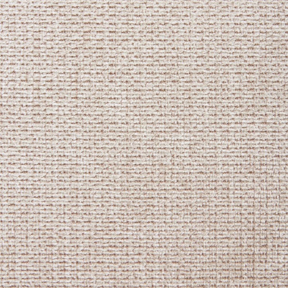Poltrona Retro Senza Braccioli con Gambe in Legno Massello e Rivestimento in Tessuto Beige Chiaro in Stile Tradizionale per Soggiorno