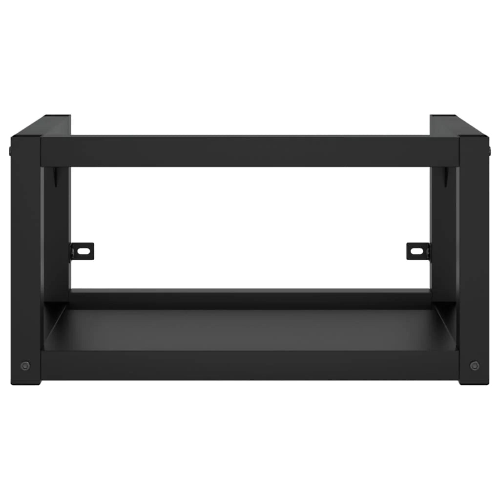 Telaio lavabo da bagno sospeso 59 x 38 x 31 cm ferro nero 02_0006760