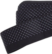 Tappetino antiscivolo in silicone a 6 metri - Nastro antiscivolo - Cintura elastica - Materiales polyester - Nero - 2,5 cm Larghezza - 9 Linee di punti in silicone