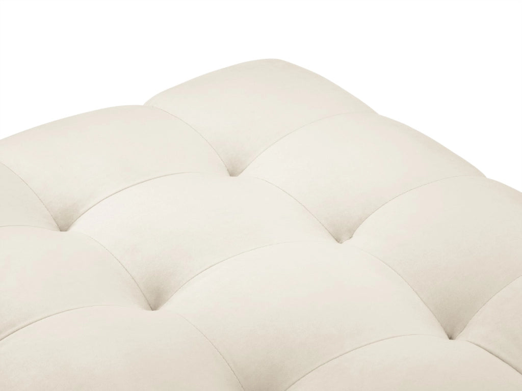Cosmopolitan Design - Panca "Bali" 2 posti in velluto beige chiaro 